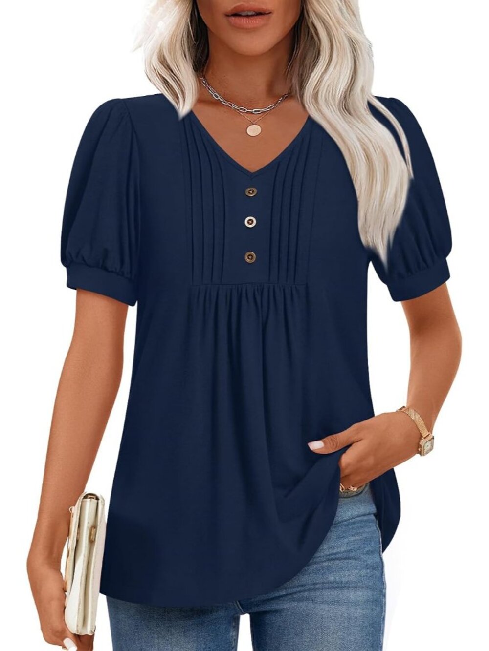 Women's Summer Tunic Tops Casual Dressy Blouses Short Sleeve Shirts M-4XL